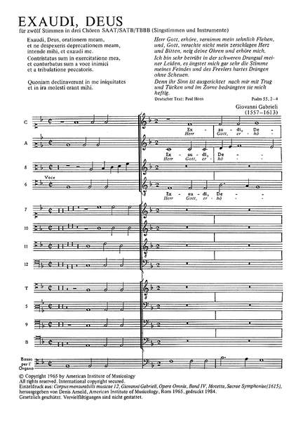 Gabrieli: Exaudi Deus