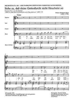 Bach, JS: Siehe zu, daß deine Gottesfurcht nicht Heuchelei sei (BWV 179 no. 1; GDur)