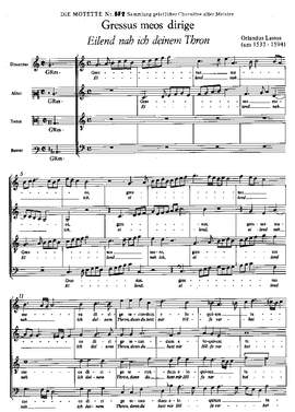 Lasso: Gressus meos dirige (Eilend nach ich deinem Thron) (no. 14; mixolydisch)