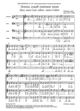 Lasso: Domine, exaudi orationen meam (Herr, mein Gott, erhöre meine Gebete) (no. 25; aMoll)