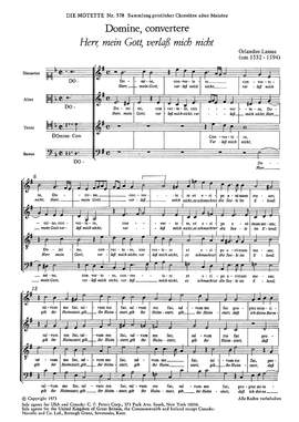 Lasso: Domine, convertere (Herr, mein Gott, verlaß mich nicht) (no. 2; aMoll)