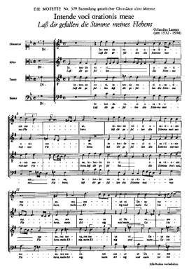 Lasso: Intende voci orationis meae (Laß dir gefallen die Stimme meines Flehens) (no. 3; aMoll)