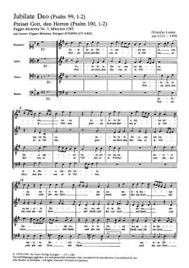 Lasso: Jubilate Deo; Factus est