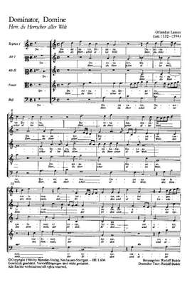 Lasso: Veni Domini; Dominator Domine