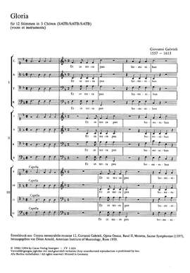 Gabrieli: Gloria