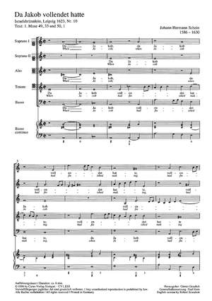 Schein: Da Jakob vollendet hatte ( no. 20; aMoll)