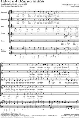 Schein: Lieblich und schöne sein ist nichts (no. 11)