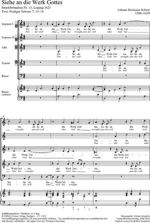 Schein: Siehe an die Werke Gottes (no. 13)