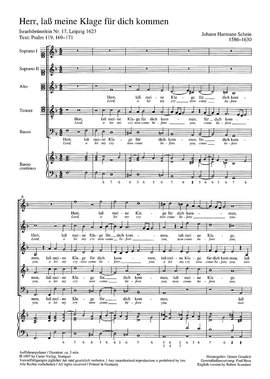 Schein: Herr, laß meine Klage ( no. 17; FDur)