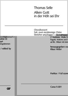 Selle: Allein Gott in der Höh (GDur)