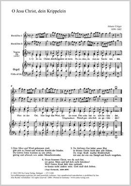 Crüger: O Jesu Christ, dein Kripplein (FDur)