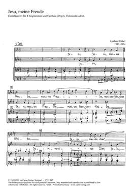 Trubel: Jesu, meine Freude (cMoll)