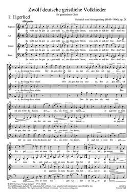 Herzogenberg: Zwölf deutsche geistliche Volkslieder op. 28
