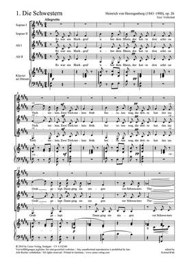Herzogenberg: Acht Lieder und Romanzen op. 26