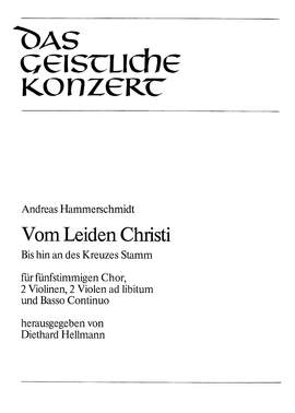 Hammerschmidt: Vom Leiden Christi (dorisch)
