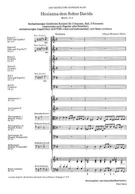 Schein: Hosianna dem Sohne Davids (mixolydisch)