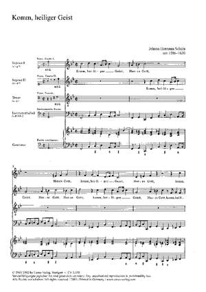 Schein: Komm, Heiliger Geist, Herre Gott (FDur)