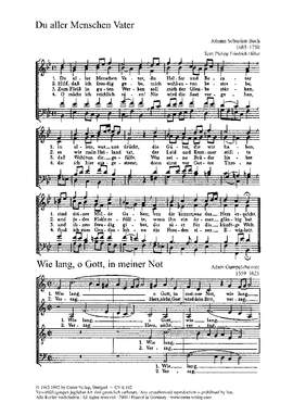 Bach, JS: Du aller Menschen Vater; Gumpelzhaimer: Wie lang, o Gott
