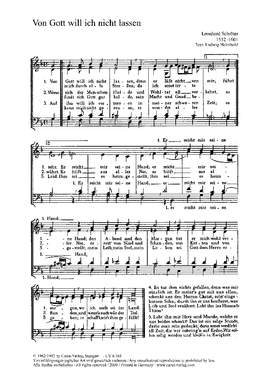Bach, JS: Was Gott tut; Schröter: Von Gott will ich nicht lassen