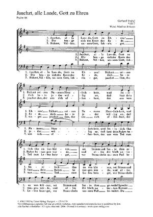 Trubel: Jauchzt, alle Lande, Gott zu Ehren (GDur)