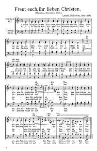 Bach; Schröter: Freuet euch, ihr Christen alle; Bach: Ich freue mich im Herrn