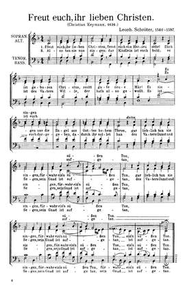 Bach; Schröter: Freuet euch, ihr Christen alle; Bach: Ich freue mich im Herrn