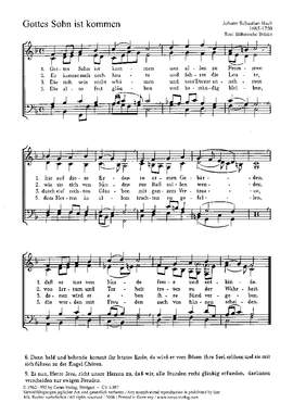 Bach, JS: Gottes Sohn ist kommen; Gesius: Nun jauchzet
