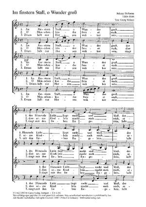 Stobaeus: Im finstern Stall, o Wunder groß (dorisch)