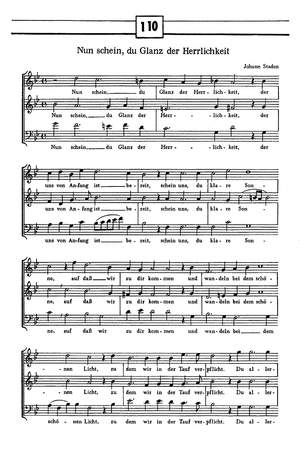 Staden: Nun schein, du Glanz der Herrlichkeit (gMoll)