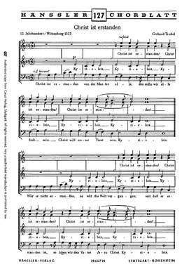 Trubel: Christ ist erstanden (dorisch)