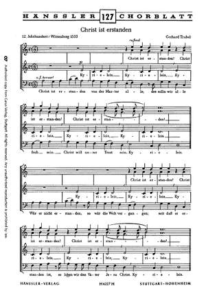 Trubel: Christ ist erstanden (dorisch)