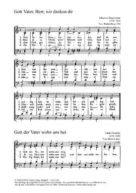 Brassicanus: Gott Vater, Herr; Osiander: Gott der Vater wohn