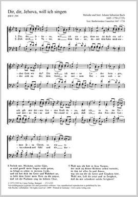 Bach, JS: Dir, dir, Jehova; Hassler: Im kühlen Maien; Metzger: Vater unser