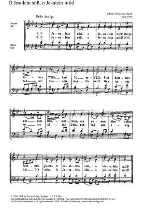 Bach, JS: O Jesulein süß; Weßnitzer: Das ist ein sel'ge Stunde