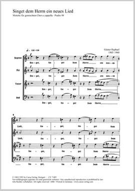 Raphael: Singet dem Herrn ein neues Lied