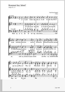 Ruppel: Kommet her, höret; Bach: O Gott, du frommer Gott; Stern: Ich freu mich in dem Herren
