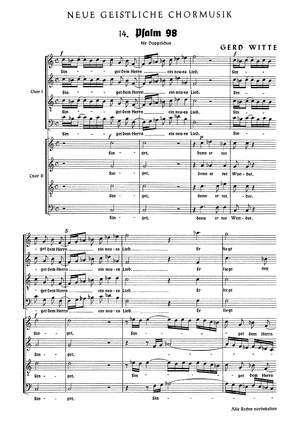 Witte: Singet dem Herrn ein neues Lied (CDur)