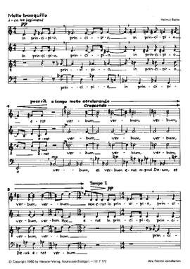 Barbe: In principio erat verbum