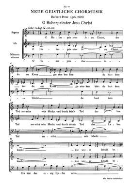 Peter: O Hoherpriester Jesu Christ (GDur)