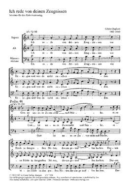 Raphael: Introitus für den Gedenktag der Reformation