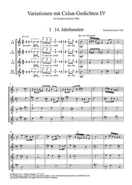 Karkoschka: Variationen mit CelanGedichten IV