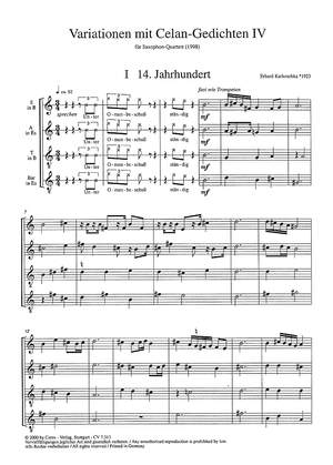 Karkoschka: Variationen mit CelanGedichten IV