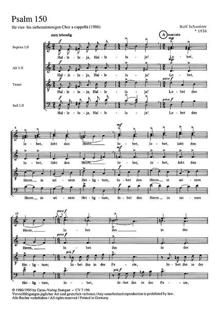 Schweizer: Psalm 150