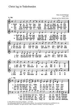 Metzger: Christ lag in Todesbanden (dorisch)