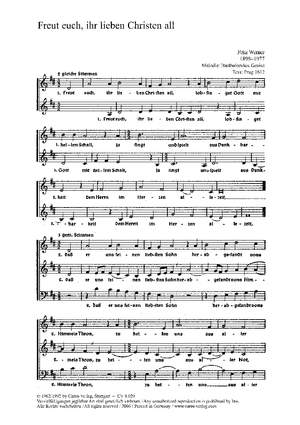 Gesius: Freut euch, ihr lieben Christen all (DDur)