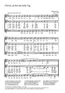 Stern: Christe, du bist der helle Tag; Himmel, Erde, Luft und Meer; Hinunter ist der Sonnen Schein