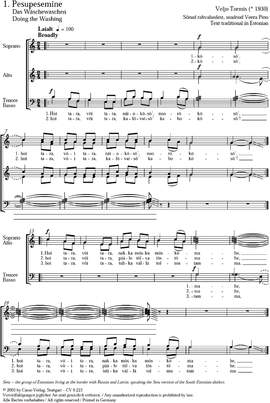 Tormis: Drei Arbeitslieder aus Setu