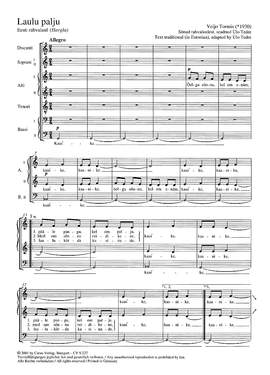Tormis: Laulu palju (Liederhaufen)