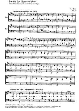 Horn: Sonne der Gerechtigkeit (DDur)