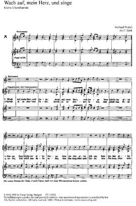 Trubel: Wach auf, mein Herz und singe (CDur)